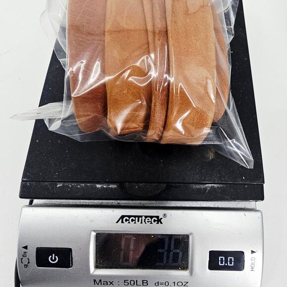 ADA Midi Leather Wrap Belt Tan Brown One Size Boho Chic Bohemian Earthy Lange - Picture 14 of 14